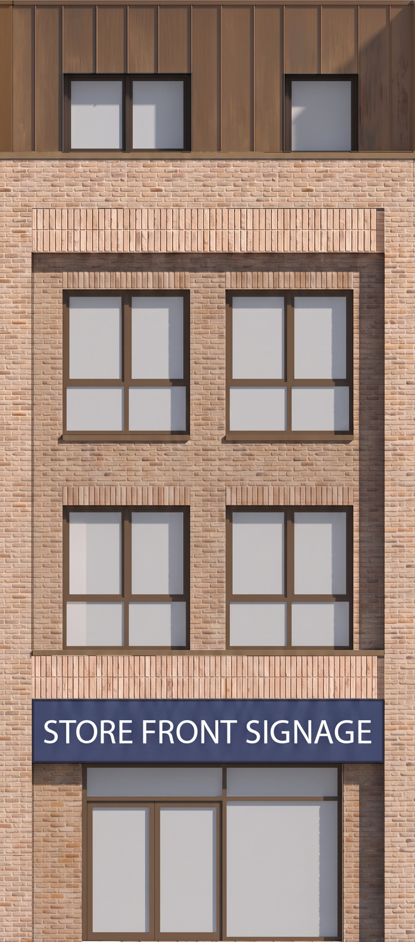 Proposed retail frontage elevation